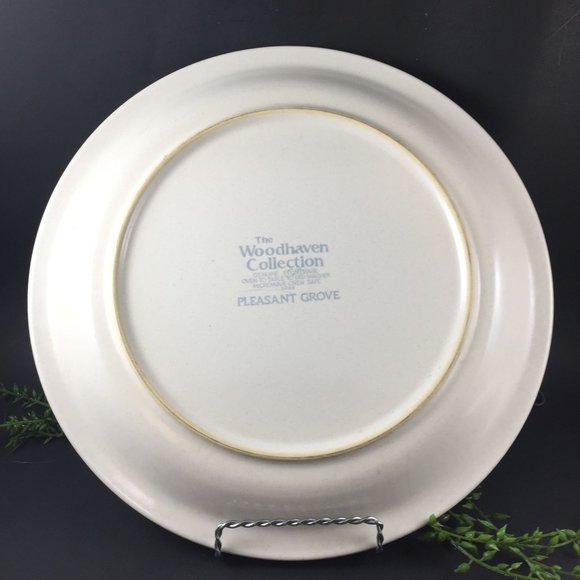 Pleasant Grove Chop Plate Platter Woodhaven Collection Brown Yellow Flowers - Picture 5 of 6